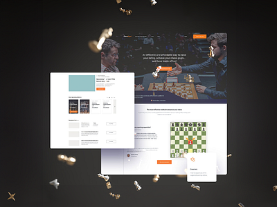 ChessMood Website design chess courses design gm grandmaster layout learning platform modern online courses page site site design tutorials ui uiux ux web design web page website