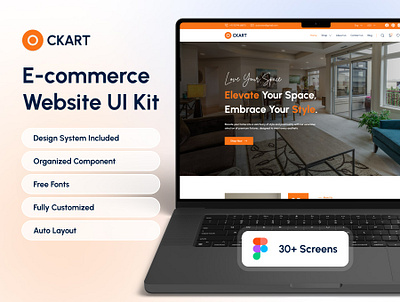 Ckart - E-commerce Website UI Kit creativemarket ecommerce furniture homedecor real estate ui uikit uiuxdesign uxdesign