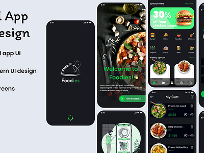 Restaurant app. 3d animation branding graphic design logo motion graphics ui