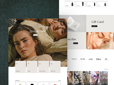 Beauty Website beauty cosmetics design elegant landing page large banner layout luxury modern online store store ui uiux ux web web design web page website