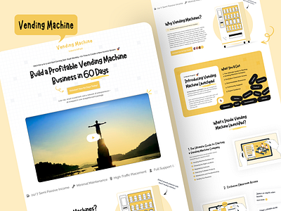 Vending Machine Landing Page landing page ui ux vending machine web ui ux website