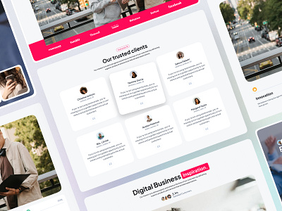 UnifiedUI - Testimonial Sections agency design digital business fintech landing landing page tech business testimonial sections ui ui design unified ui unifiedui ux web design website