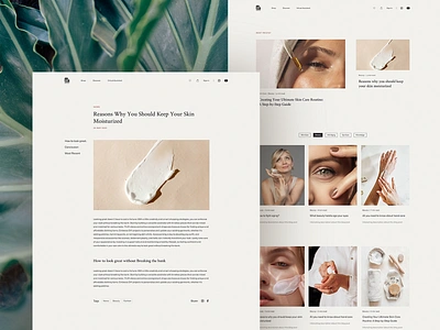 Skincare Website Redesign beauty cosmetic cosmetology design e commerce layout ui luxury minimalistic modern online store page ui skin care ui uiux ux web web design web page website website design