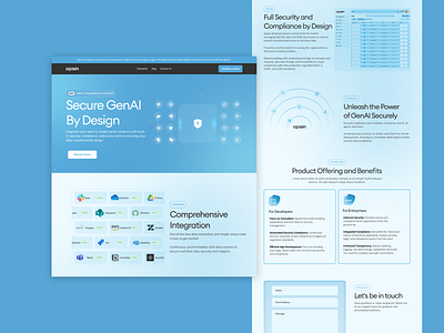 Security Landing Page ai design landing page security ui ux web design