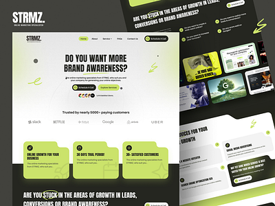 Marketing Agency Website landing page marketing ui design ui ux web design website