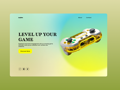 JoyBox || product Homepage Design Screens design game lamding page game player design game player homepage game uiux gaming interface gaming ui homepage design product design ui ui design ui inspiration user interface video game video game ui visual design web design