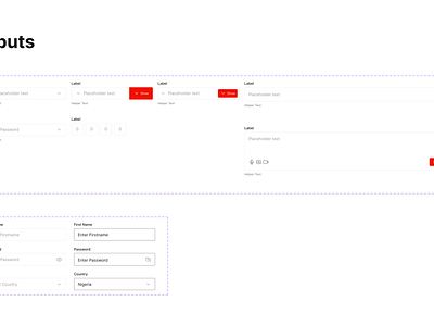 Advanced Input Components for Various Usecases input design product design ui uiux