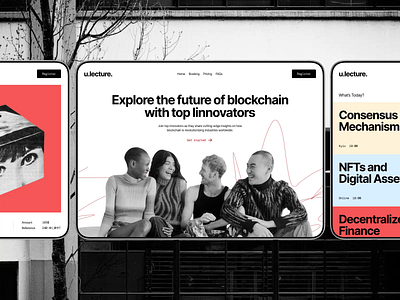 Website design for the blockchain conference digital marketing events landing landing page promotion ui design user experience user interface web web design website website design