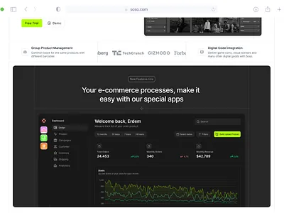 E-Commerce | Dashboard dark dashboard design e commerce icon product product design saas ui