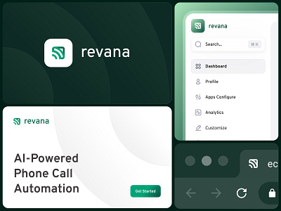 Revana - Branding ai app assistant brand brand identity branding dashboard icon logo minimal product design web web3