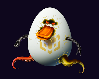 Monster egg. Illustration for crypto project. 2d 2d art 3d animation character concept art crypto egg fantastic fantasy game illustration logo monster photoshop sci fi