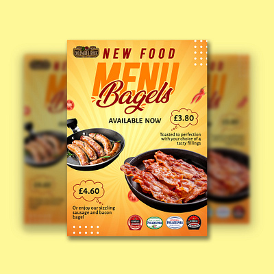 Food Flyer Design bagela flyer bagles business flyer creative flyer creative poster flyer flyer design food flyer food poster food wall poster manucard design menu card minimal design modern food flyer poster poster design resturent resturent flyer sausage wall poster