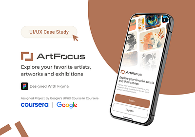 ArtFocus - Artist Bio App graphic design ui user experience user interface ux