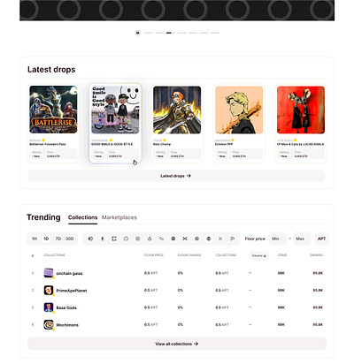 Rarible Website UI Exploration In White Mode design ui ux web design web3 website