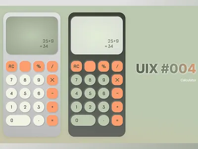 UIX101-004 Calculator calculator daily ui dark mode figma light mode ui uix101