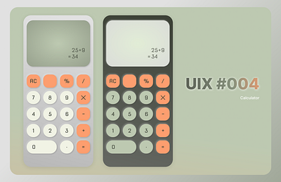 UIX101-004 Calculator calculator daily ui dark mode figma light mode ui uix101