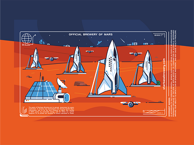 Super Heavy branding browing craft beer design drink drone earth icon icon set illustration ipa lanch mars rocket space space ship stars station travel vector