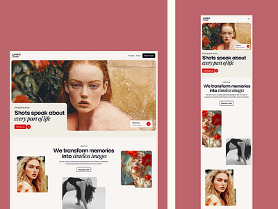 Lumina ✦ Photoshoot Production Platform branding concept design designinspiration figma minimaldesign ui ux