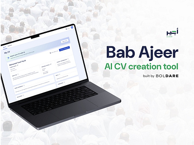 Bab Ajeer AI CV creation tool ai ai design app cv graphic design marketplace product design product strategy saudi saudi arabia ui ui design user testing ux ux design ux research uxui web app web design