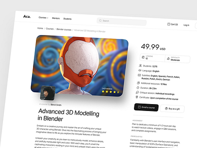 Online Educational Website 3d animation branding graphic design logo motion graphics ui