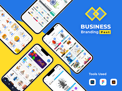 Business Branding Post App Design app design appdesign application application design design mobile app mobile app design ui uiux