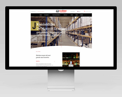 De Monnik Dranken website design liqour ui ux webdesign webshop wholesale