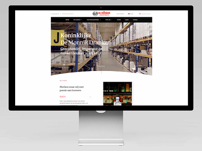 De Monnik Dranken website design liqour ui ux webdesign webshop wholesale