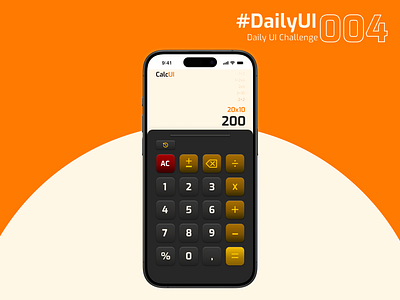 #DailyUI : 004 - Calculation calculator calculator ui dailyui design figma graphic design mobile ui ui ui design uiux ux ux design