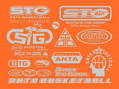 STG anta basketball branding design graphic graphic design illustration lettering logo sports design typeface typography