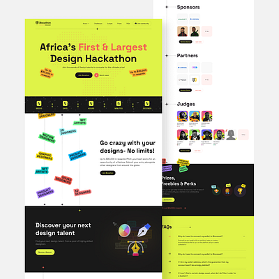 Blocathon:High-Converting Landing Page for Web3 Design Hackathon agency website clean ui landing page product design ui uiux user experience web3 web3 design