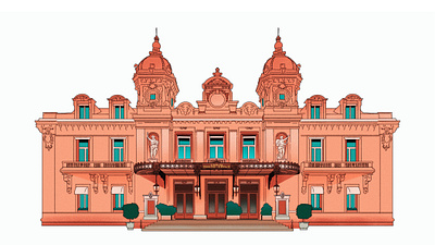 Casino de Monte-Carlo casino de monte carlo editorial illustration graphic design illustration monte carlo procreate