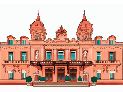 Casino de Monte-Carlo casino de monte carlo editorial illustration graphic design illustration monte carlo procreate