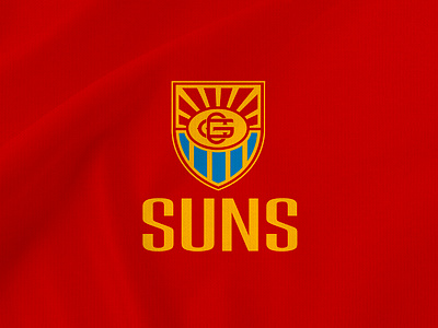 Gold Coast SUNS logo redesign concept 1 afl australia australian rules football brand branding colour design football gold coast graphic design illustration logo monogram sports logo suns team logo typography vector