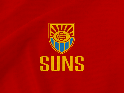 Gold Coast SUNS logo redesign concept 1 afl australia australian rules football brand branding colour design football gold coast graphic design illustration logo monogram sports logo suns team logo typography vector