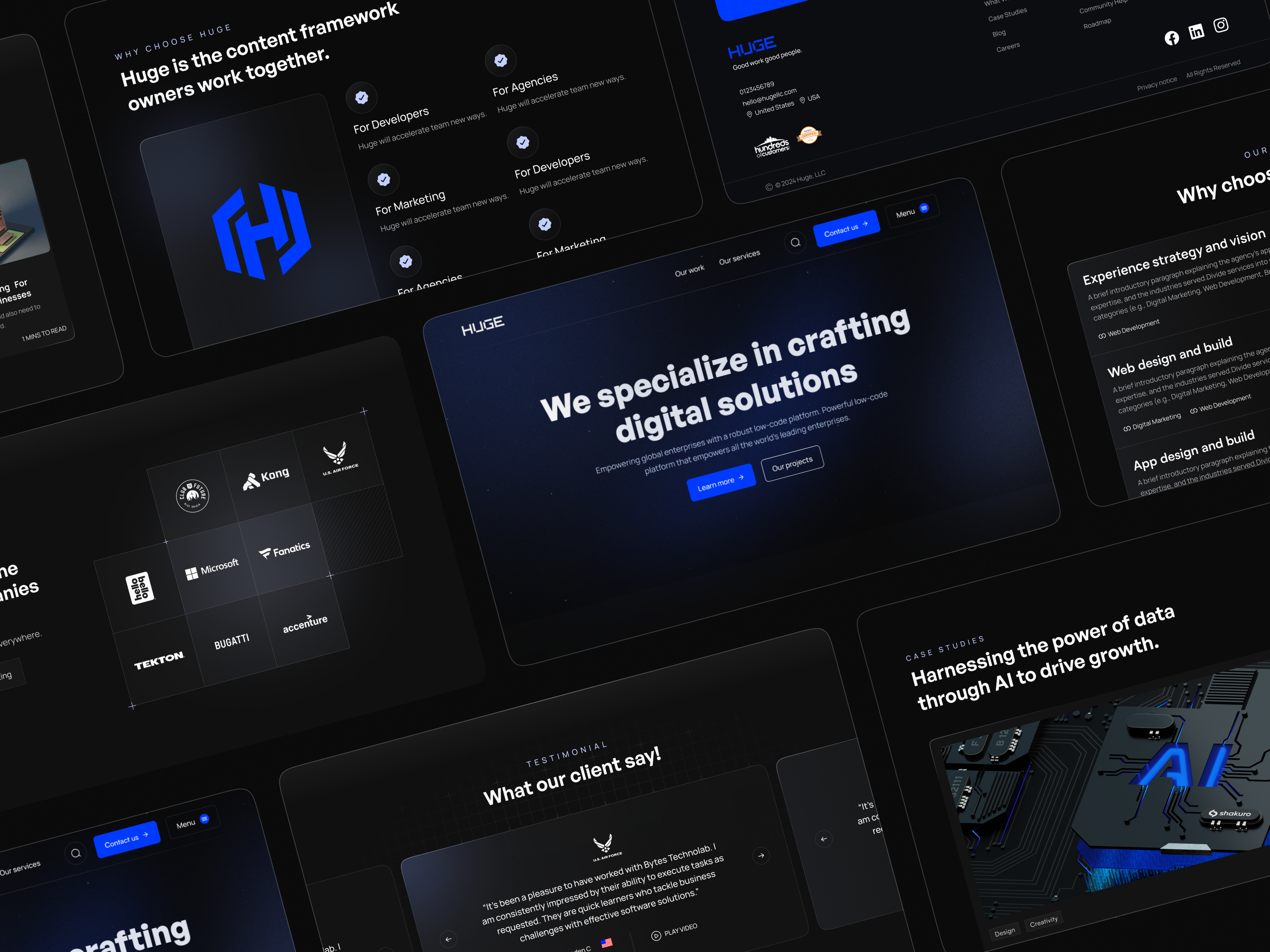 Example of Landing Page UI UX Design (Per Page)