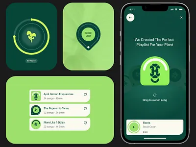 Music For Plants App app branding design digital graphic design illustration logo plant typography ui vector website