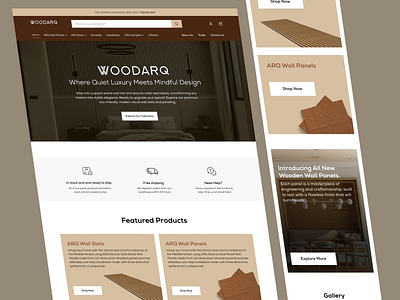 WOODARQ (E-commerce Store) design ecommerce ecommerce app design ecommerce store ecommerce website design online shop online store ui ui design uiux ux web design web ui website design woodarq ecommerce