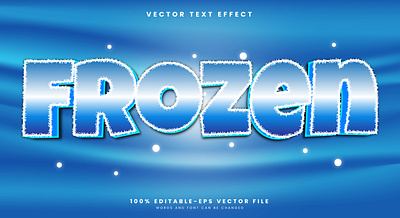 Frozen 3d editable text style Template greeting