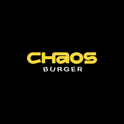 chaos burger branding brandmark burger chaos lettering logo logotype typography wordmark