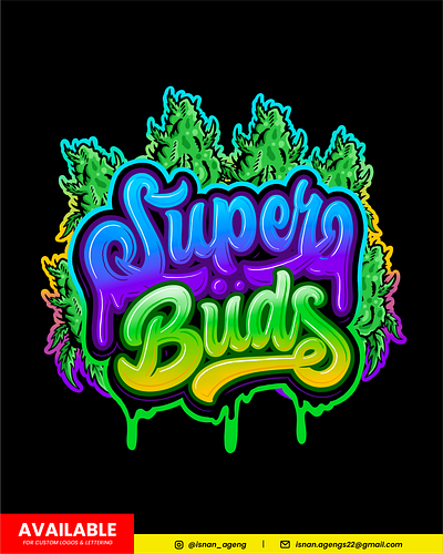 Buds logo design design hand drawn lettering lettering logo