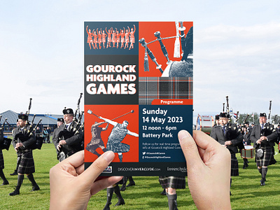 Gourock Highland Games bold brandidentity branding culture design event graphic design layout logo logodesign modern rebrand scotland scottish tartan typography