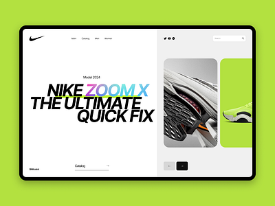 Nike UI design hero nike sneakers ui ux web