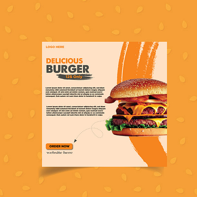 Social Media Design || Burger banner branding burger delicious food design food graphic design illustration logo motion graphics resturent social social media social media design vector