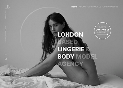 LB (Modeling Agency) app design modeling ui ux web website