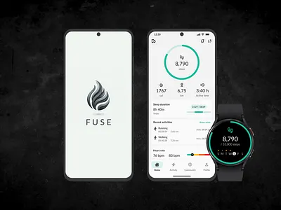 Fuse • Sports App appdesign branding compepetiveanalisys darkmodeui dashboard design graphic design lighttheme logo mobileapp mobileappdesign prototyping sportsapp ui userexperience userinterface ux wireframing