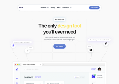 Simple hero section exploration design hero section product design ui uiux design ux