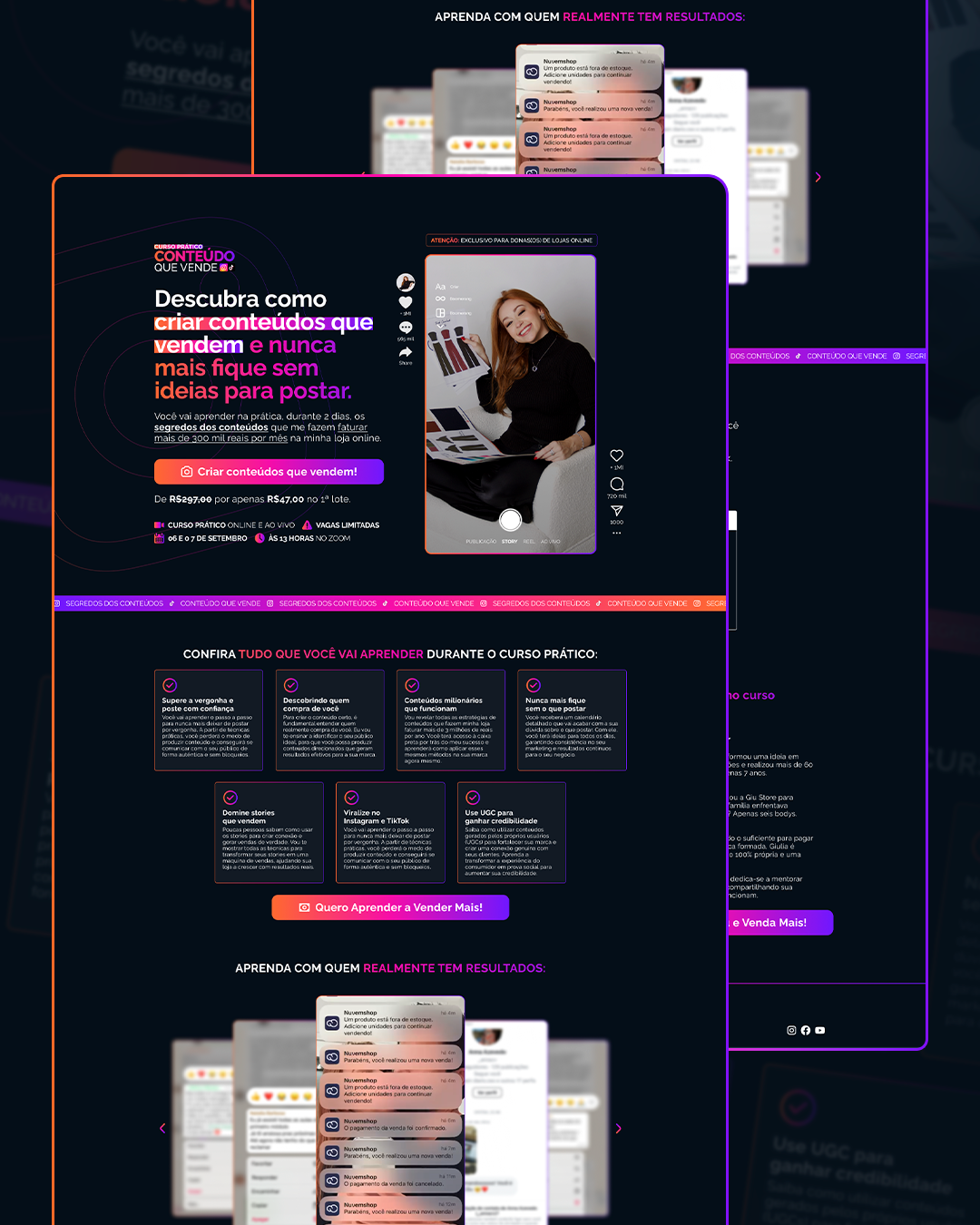 Capture page - Giu capture page curso design intagram landign page layout protótipo página de captura ui ux uxui web website wireframe
