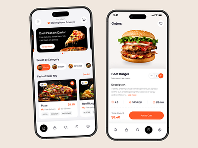 Food Delivery Mobile App app design creative delivery app delivery service design food app food delivery food delivery mobile app food delivery service foodie online food ordering redesign app restaurant