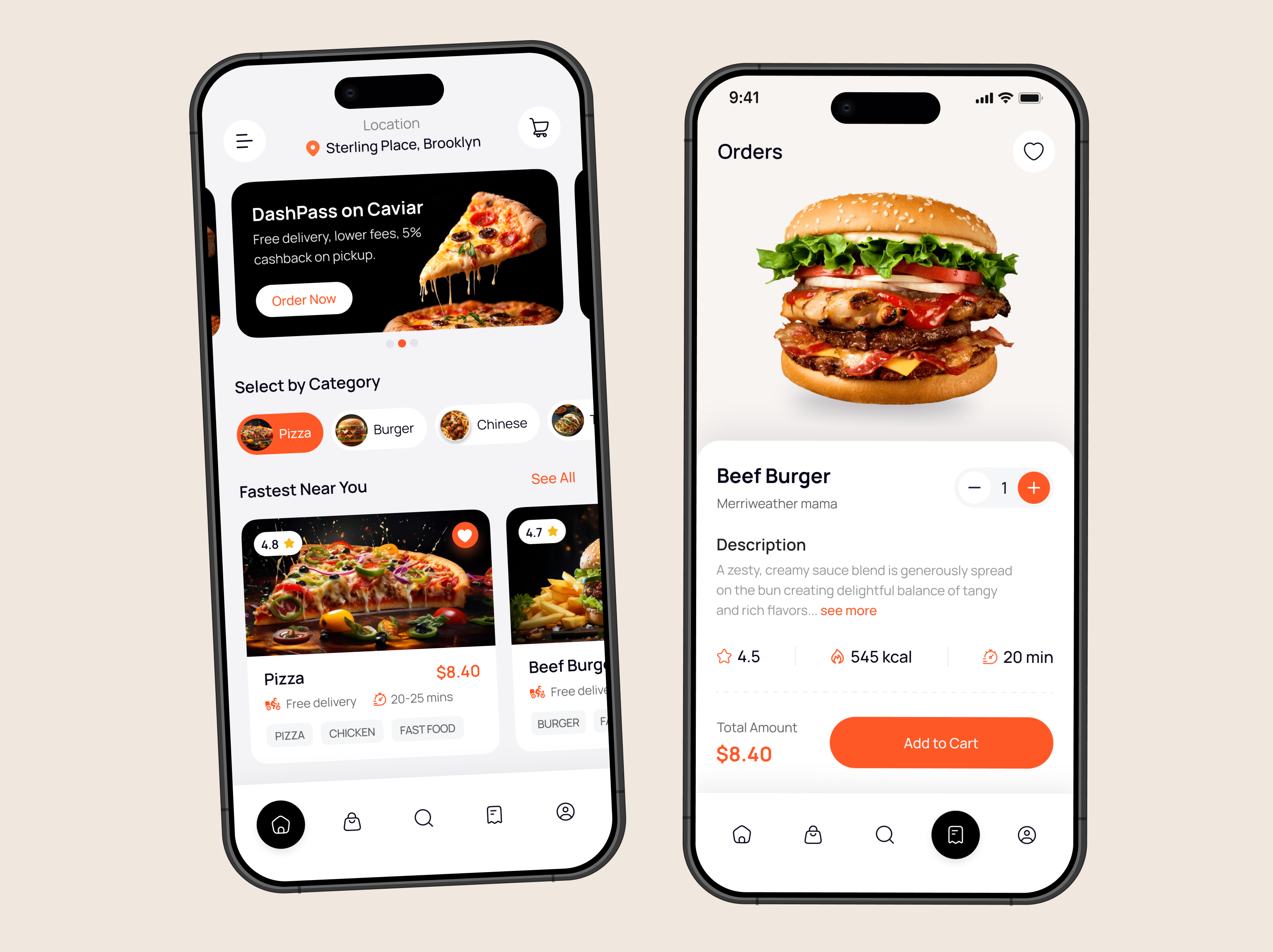 Example of Food Mobile App Design & Development
