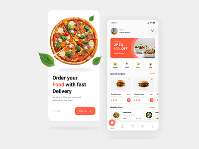 Food delivery app branding design graphic design illustration logo typography ui ux vector